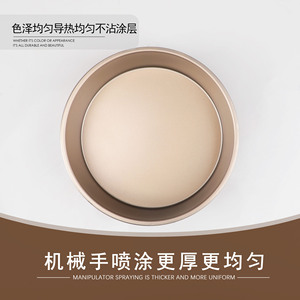 แม่พิมพ์เค้กทรงกลมสีทอง ขนาด 6-8 นิ้ว สำหรับทำเค้กชิฟฟอน มูส คุกกี้ ขนมปังนึ่ง - Product Image 2