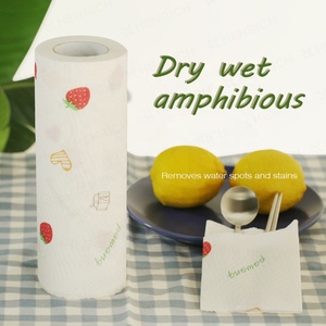 Eco-friendly biodegradabile 3 strati di carta da cucina rotolo assorbente usa e getta per uso quotidiano per uso domestico Hotel industria alimentare - Product Image 4