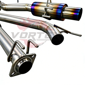 ท่อไอเสียแบบ Single Exit ของ Vortex Racing สำหรับ Honda S2000 AP1 AP2 Street & Track SS304 พร้อมปลายท่อแบบ Pie-cut และปลายท่อเคลือบไทเทเนียมสีไหม้ - Product Image 4