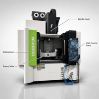 Centre d'usinage vertical CNC 5 axes MX400, machine de fraisage de précision moyenne intensité pour moteurs