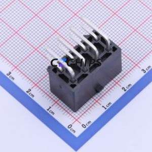 X5700WR-2x04-LPSW Wire-to-Board Pin Header Bent Lead Through Hole,P=5.7mm Connector 2x4P 5.7mm Right Angle Insert 8P - Product Image 2