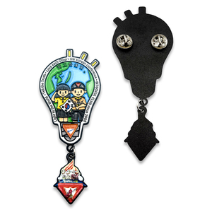 Pin de solapa de esmalte suave con insignia de bufanda y anillo, modelo 2024 International Path Finder Believe Letter Chosen - Product Image 3