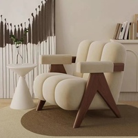 Chaises d'Appoint Français Meubles De Luxe Blanc Velours Fauteuils pour La Maison Moderne Salon Chambre Meubles En Bois Fauteuil l