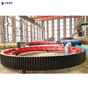 ball mill helical gear wheel/ large size steel gear ring/large module helical ring gear