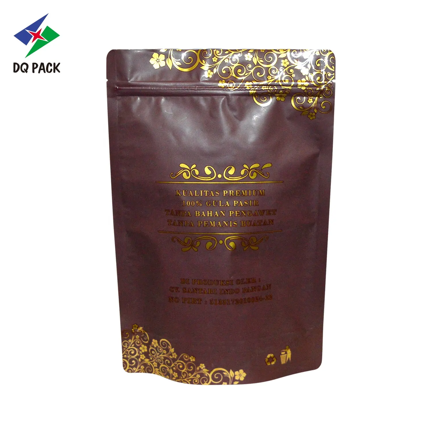 DQ PACK pochette refermable à fermeture éclair ziplock sac café poudre sac d'emballage alimentaire