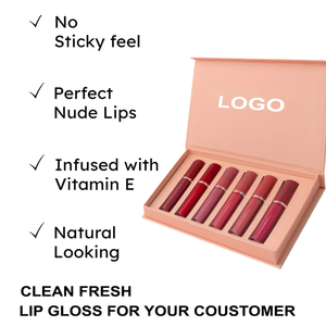 Ensemble de 6 rouges à lèvres liquides mats, longue tenue, anti-transfert, imperméables, ne se décolorent pas - Product Image 2