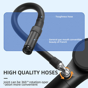 <span class=keywords><strong>Pompe</strong></span> à vélo portable en alliage d'aluminium haute pression 22BAR/320PSI <span class=keywords><strong>Double</strong></span> <span class=keywords><strong>Action</strong></span> Mini gonfleur de fourche avant vannes Presta Schrader - Product Image 5