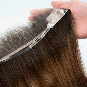 ท็อปเปอร์ผมแท้รัสเซีย Yuanzhen Hairline Front Toppers พร้อมเชือกผูกสำหรับผู้หญิง  ขนาด 13x2 นิ้ว  แบบลูกไม้ด้านหน้า - Product Image 2