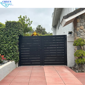 Tùy chỉnh an ninh hiện đại điện đường lái xe cửa cơ giới nhôm đường lái xe cửa trượt thiết kế đường lái xe cửa - Product Image 6