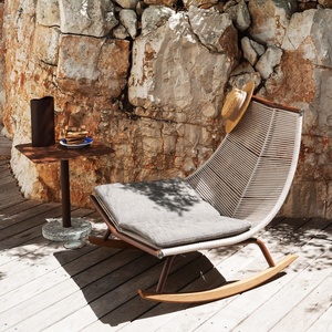 Fauteuil à bascule en rotin d'extérieur, canapé <span class=keywords><strong>de</strong></span> patio, chaise <span class=keywords><strong>de</strong></span> <span class=keywords><strong>jardin</strong></span> à une place, balançoire pour balcon, détente et loisirs - Product Image 4