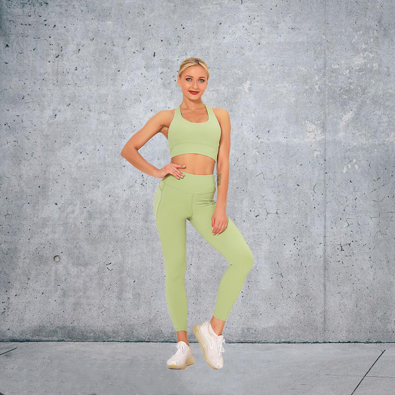 HOT 4 colors Fashion Modern Breathable Workout Clothing Women Active Wear Yoga Set hygroscopic  Popular