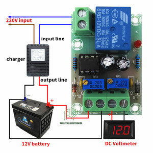 高品質 XH-M601 バッテリー充電制御ボード 12V バッテリー完全電源オフ、オーバーシュートを防止する制御モジュール - Product Image 1