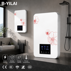 <span class=keywords><strong>Calentador</strong></span> <span class=keywords><strong>de</strong></span> Agua Eléctrico Instantáneo B-YILAI con Diseño Floral Rojo, 8800W, Vertical, sin Tanque, Ducha Inteligente para Baños <span class=keywords><strong>de</strong></span> Lujo - Product Image 1