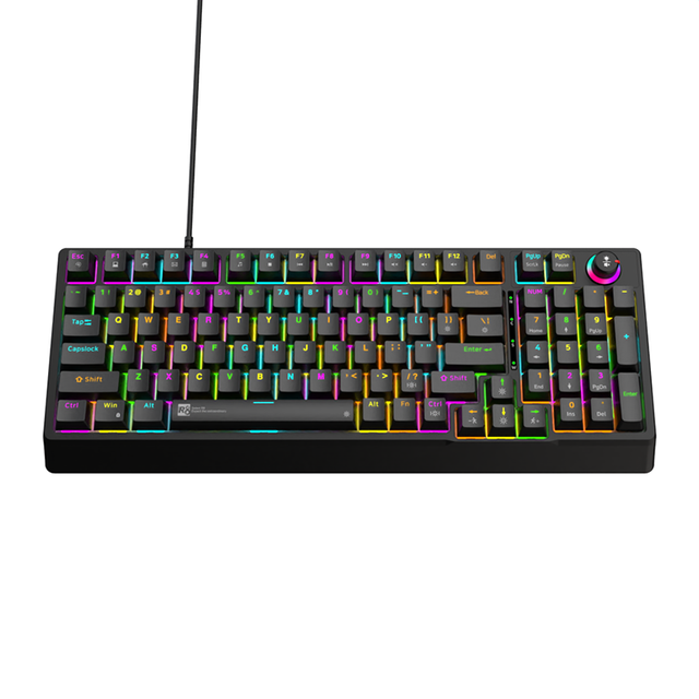 Manufacturers OEM Custom Wholesale 98 Keys Body Knobing Mechanical Wired Keyboard Computer Accessories