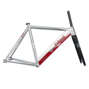 Colossi - Juego de cuadro de bicicleta de pista de piñón fijo de aluminio 700C con horquilla de fibra de carbono, venta al por mayor de fábrica, China - Product Image 1