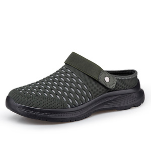 Sandalias de malla con ventilación en la superficie, correa ajustable, zapatos sin cordones, zapatos casuales de malla transpirable, zapatos ligeros para caminar, elásticos para hombre - Product Image 4