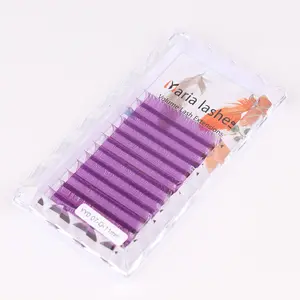 Maira Purple C D curl 0.07mm Easy-grafting Durable Soft Well defined Eyelash Extension YY shaped Individual false eyelashes