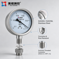 Pengukur Tekanan Digital MX Stainless Steel 316 1/4in DN150 0-25 Bar Akurasi 2.5% Tekanan Pipa Industri
