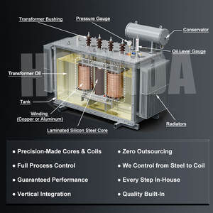 Trasformatore di Distribuzione Elettrica da 50kva 100kva 80kva 160kva, Prezzo Attrezzatura per Stazione di Trasformazione - Product Image 2