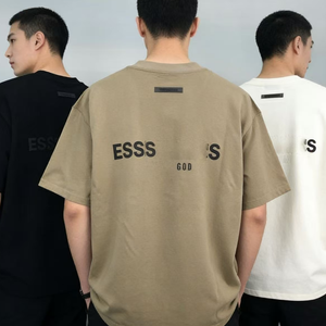 Camiseta <span class=keywords><strong>Fear</strong></span> 2025, Colección de Verano de Diseñador, Camiseta de Manga Corta para Hombre, 100% Algodón Peinado de 220G, Cuello Redondo Moderno, Color Sólido - Product Image 5