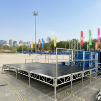 Nouveaux styles 2026 : Scène événementielle modulaire portable Topfinger en aluminium, pliable, pour intérieur et extérieur, podium de concert à niveaux