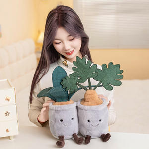 Fiori creativi tulipano Super morbidi peluche imbottito verde Monstera Deliciosa foglia vegetale <span class=keywords><strong>Taro</strong></span> Prain trapunta decorazione artiglio macchina - Product Image 1