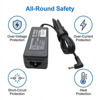 Adaptateur secteur neutre 40W 19V 2.1A DC Type-C avec connecteur 1.1mm, chargeur de remplacement OTP écologique compatible pour ordinateurs portables