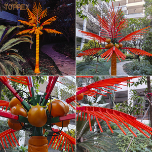 Hochwertige 3m leichte Kokosnuss baum führte künstliche Palmen für Garten Landschafts bau Partys Weihnachten dekorativ - Product Image 5