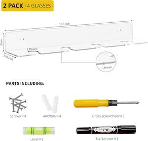 Soporte de pared para botella de champán de acrílico moderno independiente transparente de Venta caliente solo para exhibición - Product Image 5