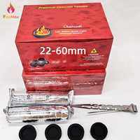 Charbon de bois rond noir FireMax à allumage rapide 22mm-60mm pour encens, chicha et brûleur à charbon de chicha