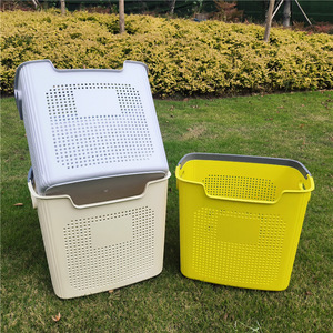 Laundry <b>Basket</b> Rectangle <b>Large</b> Durable Plastic Storage Organizer For Clothes Toys - Product Image 2
