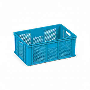 KE 300 Perforated Plastic <b>Crate</b> Virgin HDPE Heavy Duty Stackable Industrial Storage <b>Crate</b> for Agriculture and Harvest Purpose - Product Image 2