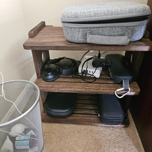 Free Standing Sustainable <strong>Natural</strong> Style Wood Storage <strong>Shelf</strong> for Gaming Controllers 3 Tiers Wall <strong>Shelf</strong> for Living Room - Product Image 5