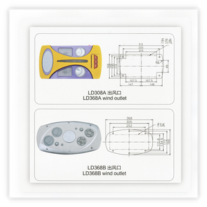 Ventilation de luxe pour autocar avec lampe de lecture LED et haut-parleur, compatible avec les accessoires intérieurs des bus Yutong, King Long, Higer - Product Image 2