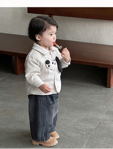 2025 nouvelle <span class=keywords><strong>veste</strong></span> <span class=keywords><strong>en</strong></span> coton pour <span class=keywords><strong>petit</strong></span> garçon à la mode, ensemble deux pièces de pantalons décontractés <span class=keywords><strong>en</strong></span> denim épais, 2025 hiver nouveau bébé et enfant <span class=keywords><strong>en</strong></span> bas âge ensemble - Product Image 5