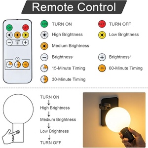 Applique murale noire 2700K, lampe de nuit portable à intensité variable, moderne, rechargeable, fonctionnant sur batterie USB, pour intérieur/extérieur, chambre à coucher - Product Image 4