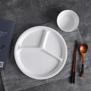 廉价食品级塑料餐具分离板三聚氰胺3 4 6室餐厅食堂餐盘