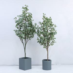 Arbre <span class=keywords><strong>d</strong></span>'eucalyptus artificiel, feuillage <span class=keywords><strong>argent</strong></span>é, plante artificielle en pot, <span class=keywords><strong>d</strong></span>écoration nordique sur pied pour salon, bureau, intérieur - Product Image 3