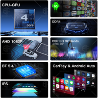 Système multimédia stéréo pour voiture Android, écran 9 pouces, navigation GPS, Mirror Link, FM, GPS, WIFI, 2+32 Go, Carplay, DSP, lecteur radio pour voiture Wifi
