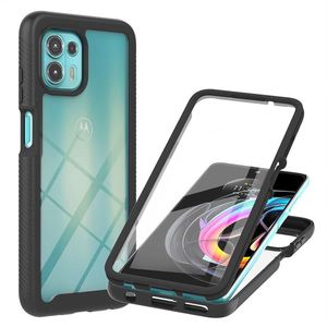 Funda Protectora Delgada de 360 Grados con Marco Frontal y Protector de Pantalla PET para <span class=keywords><strong>Motorola</strong></span> <span class=keywords><strong>Edge</strong></span> 20, 20 Lite, 20 Pro, G Pure, Resistente a Golpes - Product Image 1