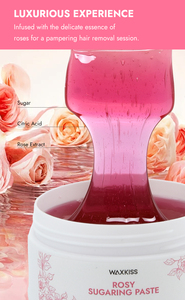 En stock Waxkiss, nueva llegada, 200g de cera depilatoria con aroma a rosas, cera de azúcar indolora para depilación, kit de pasta de azúcar para salón de belleza - Product Image 2