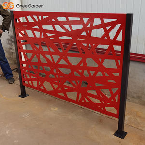 <b>Outdoor</b> Red Laser Cut Eco-Friendly Durable <b>Privacy</b> Garden <b>Screen</b> Portable Corten Steel Safety Fencing Yard Fence Panel - Product Image 3