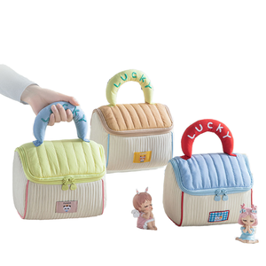 Bolsa de Almacenamiento de Cosméticos Portátil de Moda, de Nailon Acolchado con Cierre de Cremallera en Color Caramelo, de 20-35L, con Asa Suave - Product Image 4