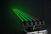 Projecteur laser à faisceau mobile 180W à 5 têtes, contrôlé par DMX, pour effets de scène en bar et KTV, modèle spécial