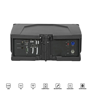 Sistema de PA Portátil Profesional de 3200W, Subwoofer Activo Dual de 12 Pulgadas + Modos de Línea de 8 Pulgadas (Música/En Vivo/Club), TWS, Plástico, Karaoke Profesional - Product Image 3