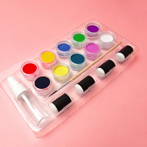 Mei Shang 2026 – Kit de peinture <span class=keywords><strong>aquarelle</strong></span> DIY pour enfants, coffret transparent 10 couleurs avec pinceaux, flacon pulvérisateur et éponges à doigts - Product Image 4