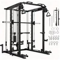 Machine Smith Moderne Doublewin - Équipement de Gym Universel en Acier Carbone Multi-résistance pour Exercices Bras, Dos, Poitrine et Jambes Unisexe