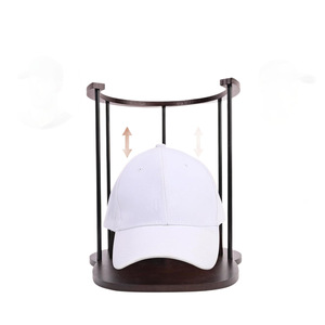 Wooden Baseball Cap Storage Rack Metal Organizer Desktop Display <b>Stand</b> Durable <b>Hat</b> Holder for Caps and Accessories - Product Image 5
