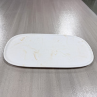 Ensemble d'accessoires de salle de bain en résine fine, écologique, quatre pièces, décoration intérieure, texture organique, moderne