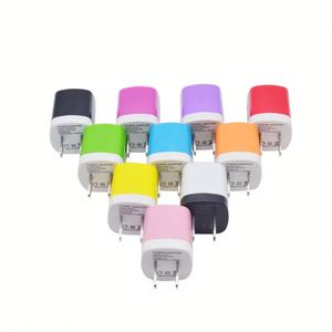 Mobile Phone 5V 1A 5W Single Port Cube Travel <b>USB</b> Charger Adapter US <b>Plug</b> <b>USB</b> <b>Wall</b> Charger Block for Phones - Product Image 1